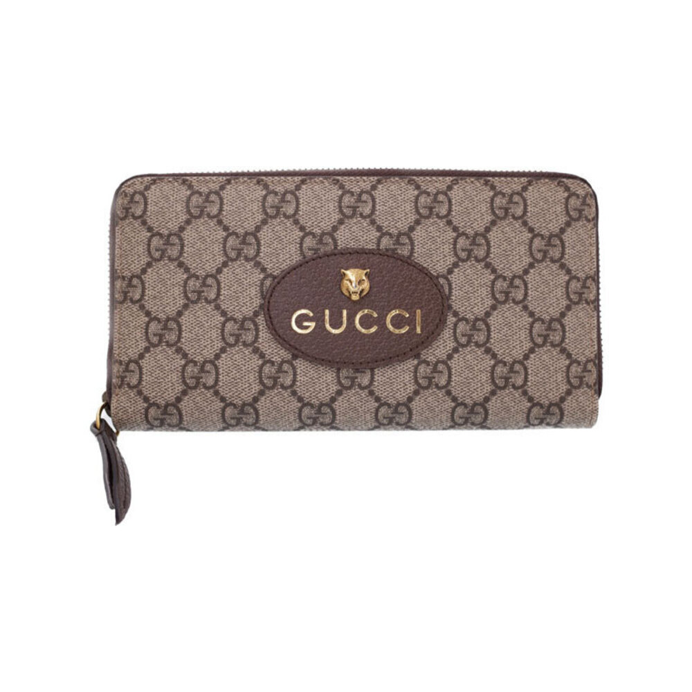 Gucci Neo GG Supreme Zip Around Wallet Round Zipper Long